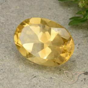 5.43 ct Golden Citrine Stone, Natural Citrine in Oval Facet Shape for Sale
