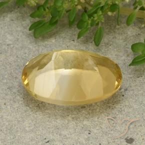 Citrine Gemstone in 14 x 10 mm (calibrated) Size for Sale, Citrine Stone in Medium Golden Color