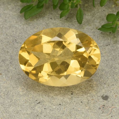 5.22ct Natural Medium Golden Citrine, Oval, VVS-VS