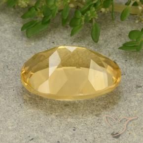 Citrine Gemstone in 14 x 10 mm (calibrated) Size for Sale, Citrine Stone in Medium Golden Color