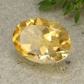 5.33 ct Golden Citrine Stone, Natural Citrine in Oval Facet Shape for Sale
