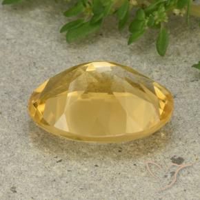 Citrine Gemstone in 14 x 10 mm (calibrated) Size for Sale, Citrine Stone in Medium-Light Golden Color