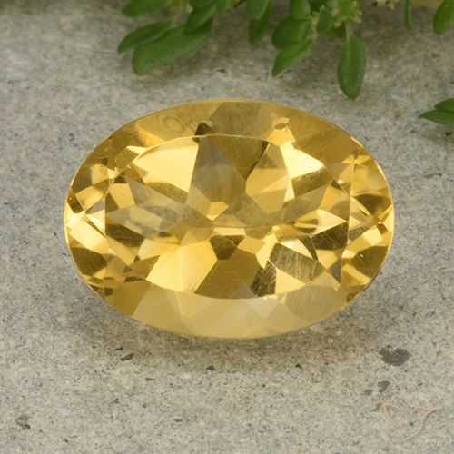 5.41ct Natural Golden Orange Citrine, Oval, VVS-VS