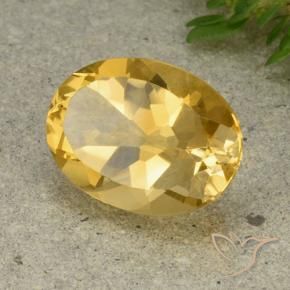 5.41 ct Golden Citrine Stone, Natural Citrine in Oval Facet Shape for Sale