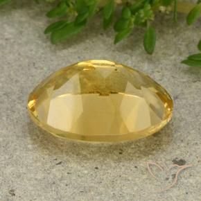 Citrine Gemstone in 14 x 10 mm (calibrated) Size for Sale, Citrine Stone in Golden Orange Color