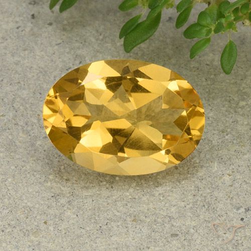 4.76ct Natural Medium-Light Golden Citrine, Oval, VVS-VS