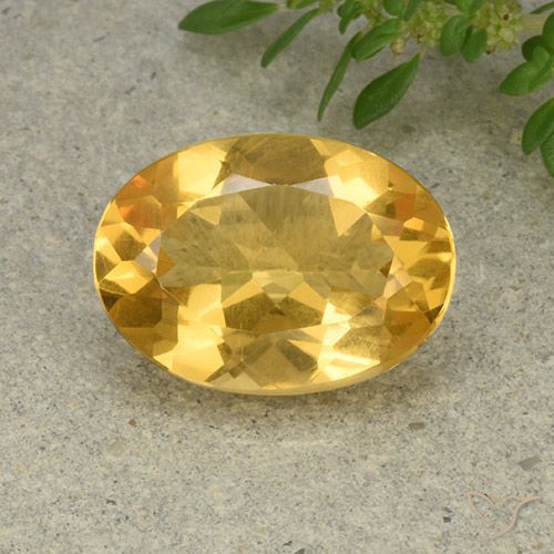 4.82ct Natural Golden Orange Citrine, Oval, VVS-VS