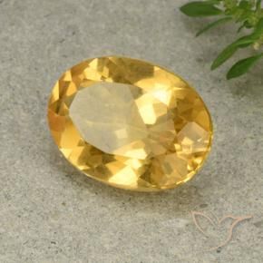 4.82 ct Golden Citrine Stone, Natural Citrine in Oval Facet Shape for Sale