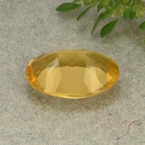Citrine Gemstone in 14 x 10 mm (calibrated) Size for Sale, Citrine Stone in Golden Orange Color