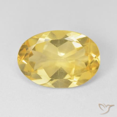 4.86ct Natural Medium Golden Citrine, Oval, VVS-VS
