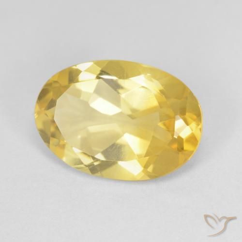 4.86 ct Golden Citrine Stone, Natural Citrine in Oval Facet Shape for Sale
