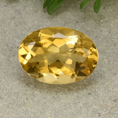 5.32ct Natural Medium Golden Citrine, Oval, VVS-VS