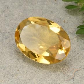 4.47 ct Golden Citrine Stone, Natural Citrine in Oval Facet Shape for Sale