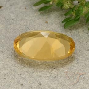 Citrine Gemstone in 14 x 10 mm (calibrated) Size for Sale, Citrine Stone in Medium-Light Golden Color