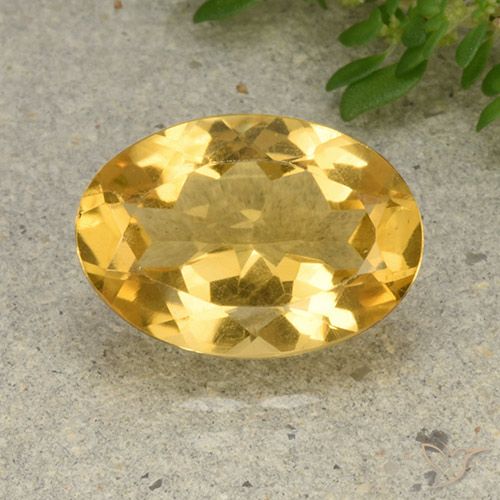 4.76ct Natural Golden Orange Citrine, Oval, VVS-VS