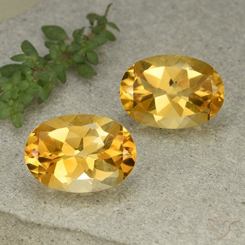 11.26 ct Yellow Citrine, 14.3 x 10.1 mm Oval Cut From Brazil, Photo A