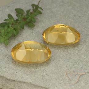 Citrine Gemstones in 14 x 10 mm (calibrated) Size for Sale, Citrine Stones in Golden Orange Color