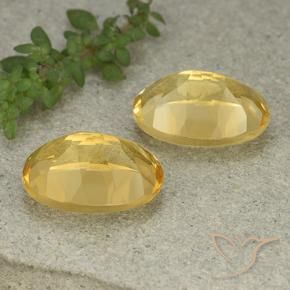 Citrine Gemstones in 14 x 10 mm (calibrated) Size for Sale, Citrine Stones in Golden Orange Color