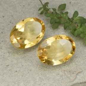 9.53 ctw Golden Citrine Stones, Natural Citrine in Oval Facet Shape for Sale