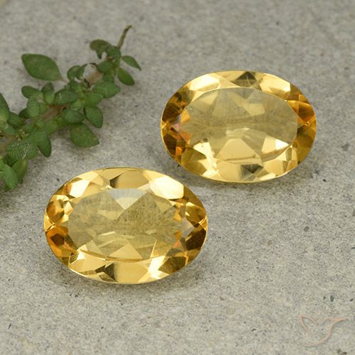 8.68 ct Yellow Citrine, 14 x 10 mm Oval Cut From Brazil, Photo A