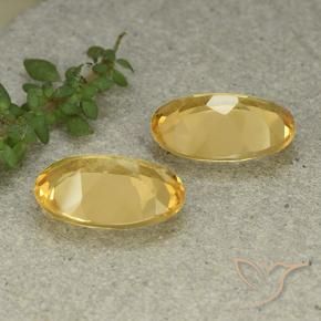 Citrine Gemstones in 14 x 10 mm (calibrated) Size for Sale, Citrine Stones in Golden Orange Color