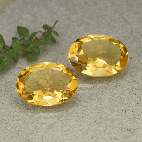 9.32 ct Yellow Citrine, 14 x 10.1 mm Oval Cut From Brazil, Photo A