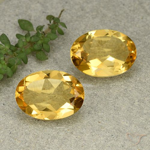 9.4 ct Yellow Citrine, 14 x 10.1 mm Oval Cut From Brazil, Photo A