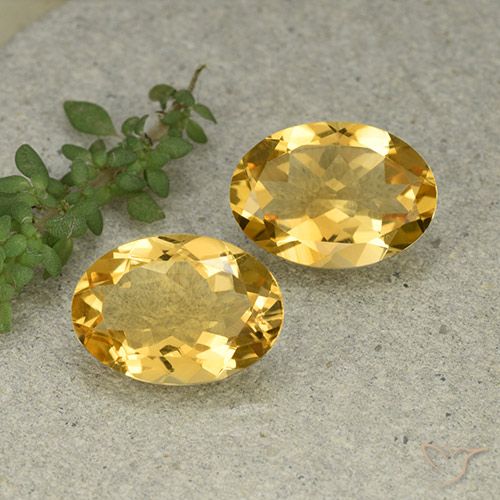 9.63 ct Yellow Citrine, 14.2 x 10.1 mm Oval Cut From Brazil, Photo A