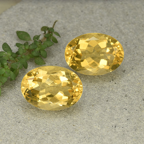 Medium Golden Citrine Gem - 6ct Oval Facet (ID: 492837)