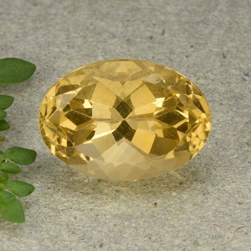 6.14ct Naturale Dorato medio Citrino, Ovale, VVS-VS, Photo A