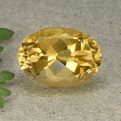 6.16ct Natural Medium Golden Citrine, Oval, VVS-VS