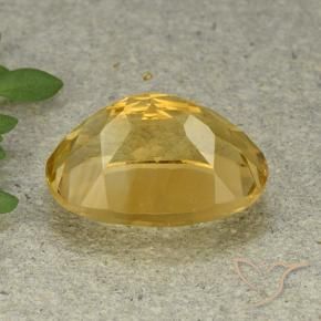 Citrine Gemstone in 14 x 10 mm (calibrated) Size for Sale, Citrine Stone in Medium Golden Color