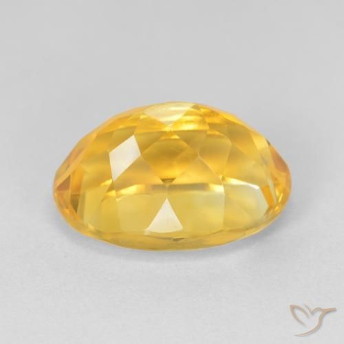 Citrine Gemstone in 14 x 10 mm (calibrated) Size for Sale, Citrine Stone in Medium Gold Color