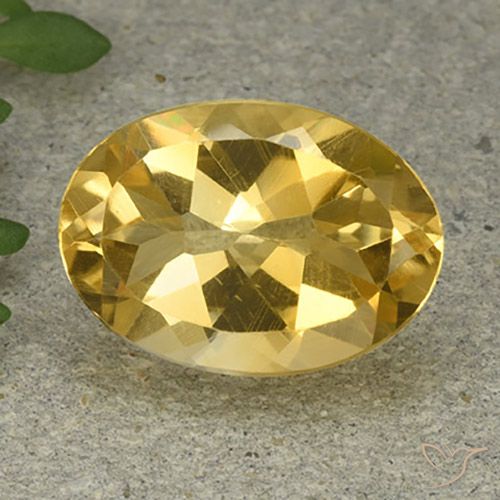 5.07ct Natural Medium Golden Citrine, Oval, VVS-VS