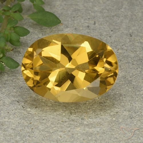 6.19ct Natural Golden Citrine, Oval, VVS