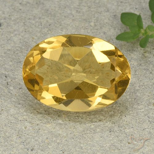 4.79ct Natural Golden Orange Citrine, Oval, VVS-VS