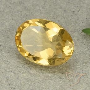 4.79 ct Golden Citrine Stone, Natural Citrine in Oval Facet Shape for Sale