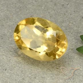 5.73 ct Golden Citrine Stone, Natural Citrine in Oval Facet Shape for Sale