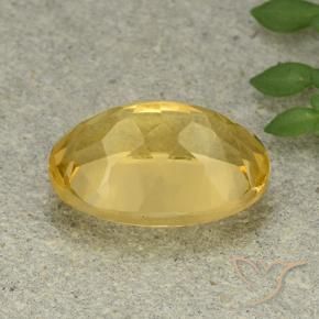 Citrine Gemstone in 14 x 10 mm (calibrated) Size for Sale, Citrine Stone in Medium Golden Color