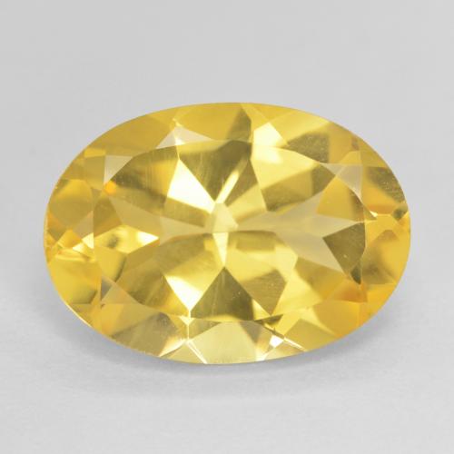 Medium Golden Citrin Edelstein - 5.4ct Oval facettiert (ID: 492870)