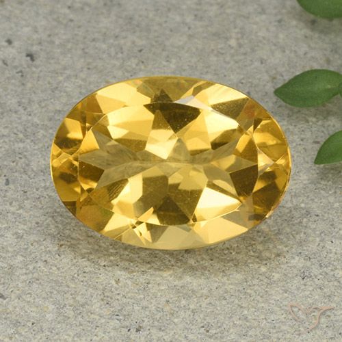5.43ct Natural Golden Orange Citrine, Oval, VVS-VS