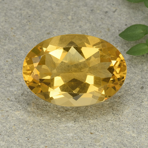 Golden Orange Citrine Gem - 5.4ct Oval Facet (ID: 492873)