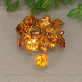 0.1ct Princess-Cut Yellow Orange Citrine for sale thumb image of 0.1ct Princess-Cut Yellow Orange Citrine (ID: 492874)