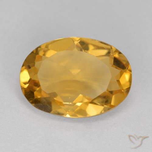 4.68ct Natural Deep Golden Orange Citrine, Oval, VVS-VS