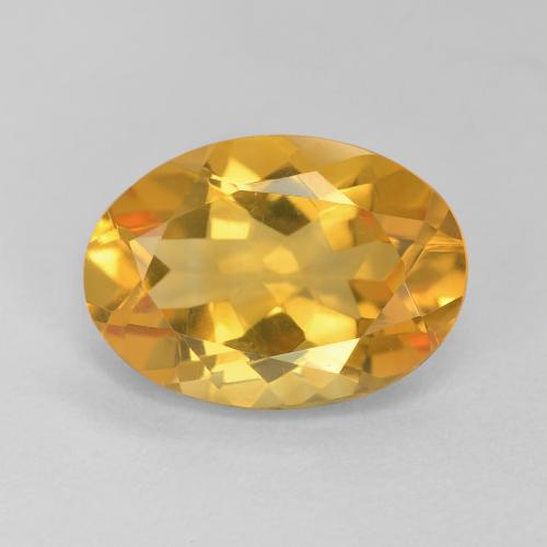 Dark Golden Citrin Edelstein - 4.9ct Oval facettiert (ID: 492899)