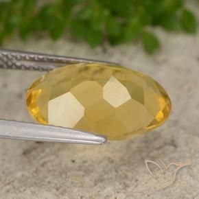 Citrine Gemstone in 13.5 x 9.8 mm Size for Sale, Citrine Stone in Dark Golden Color