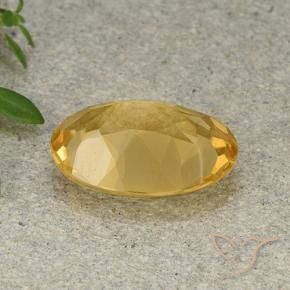 Citrine Gemstone in 14 x 10 mm (calibrated) Size for Sale, Citrine Stone in Medium-Light Golden Color