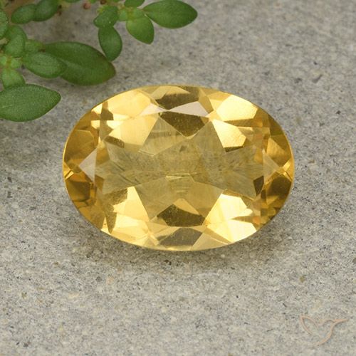 5.18ct Natural Golden Orange Citrine, Oval, VVS-VS