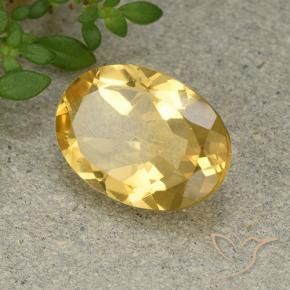 5.18 ct Golden Citrine Stone, Natural Citrine in Oval Facet Shape for Sale