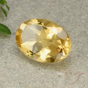 5.00 ct Golden Citrine Stone, Natural Citrine in Oval Facet Shape for Sale